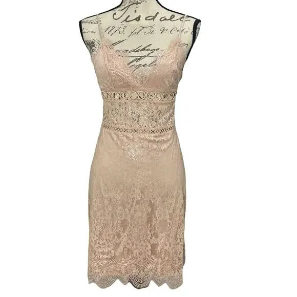 Victoria’s Secret Dream Angels Floral Slip Dress Lace & Ring Semi-Sheer - Small - Picture 2 of 11